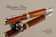 Hand Made Rollerball Pen made from Redwood Burl with Chrome finish and Gold highlights. 