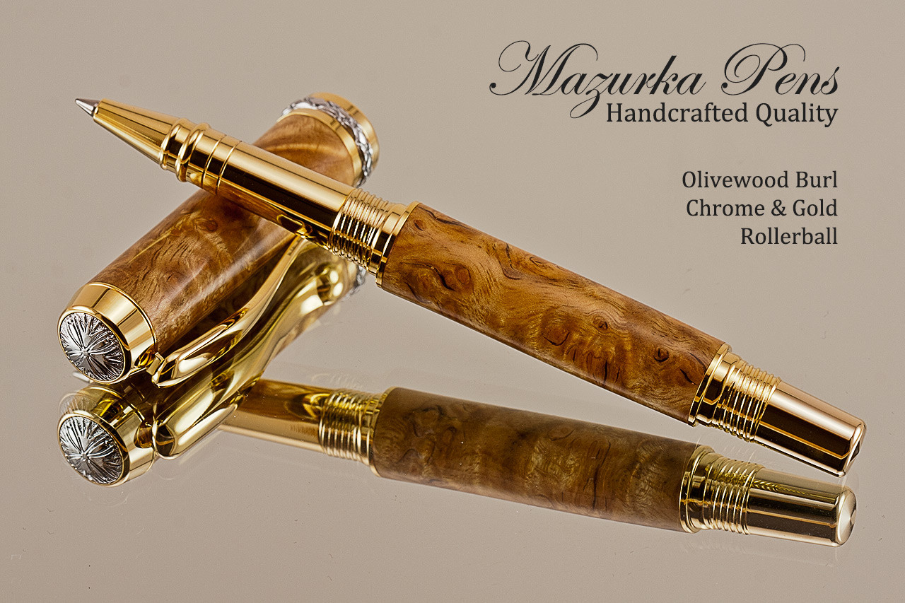 Beautiful Olive Burl Rollerball Pen!
