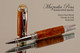 Hand Made Rollerball Pen made from Cherry Burl with Chrome finish and Gold highlights. 