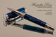 Handmade acrylic pen made from Caribbean Waters poly resin.  Handcrafted Rollerball Pen - made in our shop, no two alike.  