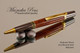 Handcrafted wood pen made from Madrone Burl with Gun Metal / Gold finish. 