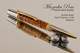 Handcrafted pen made from Spalted Maple with Black Titanium / Gold finish.  