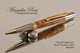 Handmade Ballpoint Pen handcrafted from Big Leaf Maple with Black Titanium and Gold color finish. 