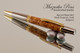 Handmade Ballpoint Pen handcrafted from Big Leaf Maple with Black Titanium and Gold color finish. 