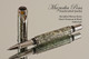 Handmade Rollerball Pen from Shredded Money Resin, Black Titanium and Black Finish.  Main view of pen