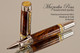 Handcrafted wood pen made from Honduran Rosewood Burl (HRB) with Silver and Gold finish.  