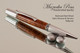Handmade Ballpoint Pen, Redwood Burl Wood, Satin Chrome & Chrome Finish 