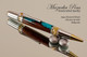 Handcrafted ballpoint pen made from Aqua Resin and Ironwood with Chrome / Gold finish.  