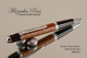 Handmade pen made from Brown Faux Leather with Black / Chrome finish.  Handcrafted pen. 
