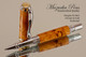 Douglas Fir Burl Rollerball Pen with Chrome / Gold  trim.  Main view of the pen.