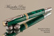 Hand Made Rollerball Pen, made from Malachite TruStone with Gold and Chrome finish.  