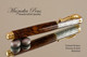 Handcrafted wood pen made from Turkish Walnut with Chrome and Gold finish.  