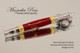 Handmade Ballpoint Pen made from Red Jasper / Gold TruStone with Chrome / Gold color finish.