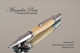 Satin Chrome & Chrome Holly Wood Ballpoint Pen