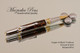 Handmade Ballpoint Pen, Black and Copper TruStone Ballpoint Pen, Gold and Chrome Finish - Looking from top of Ballpoint Pen