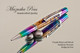 Handmade Ballpoint Pen made from Purple Acrylic Resin and Wood with Rainbow and Chrome finish. 