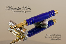 Deep Lapis with Gold fleck TruStone Rollerball Pen