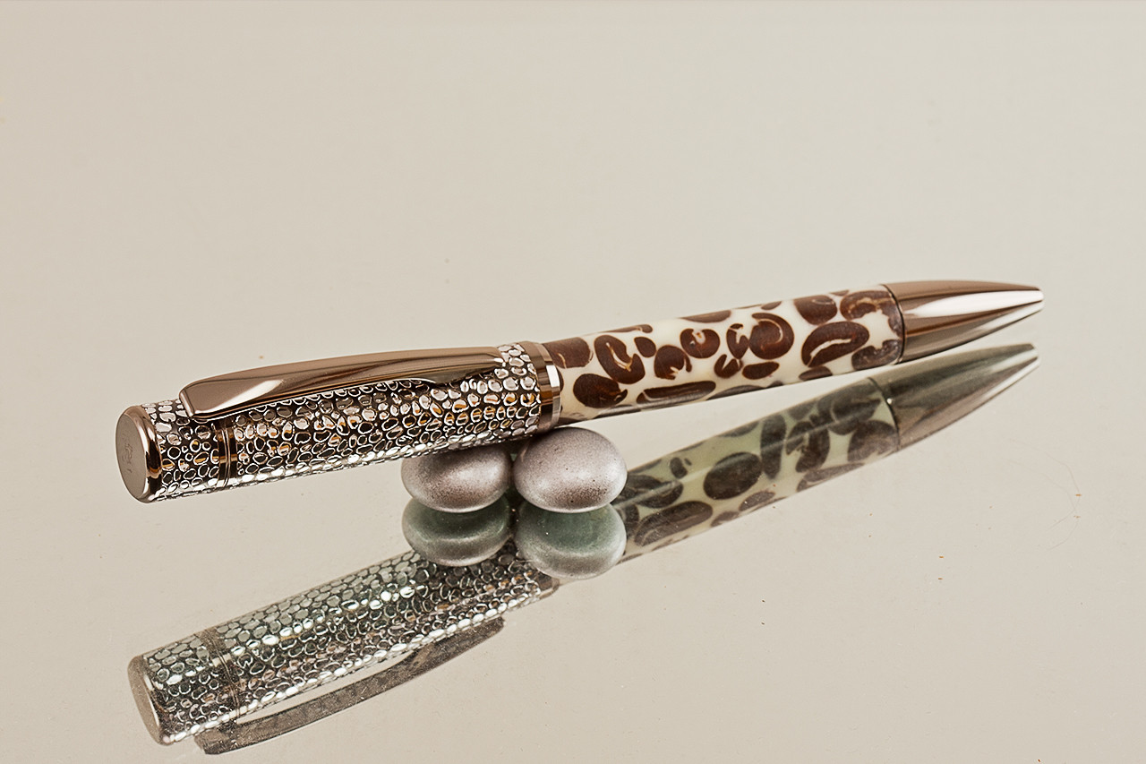 Handmade Satin Walnut Cigar Ballpoint Pen with Chrome high quality Plating