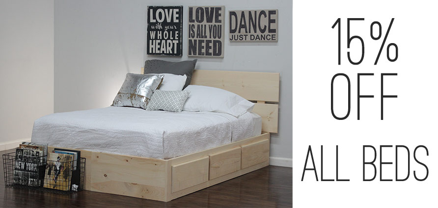 15% OFF ALL BEDS