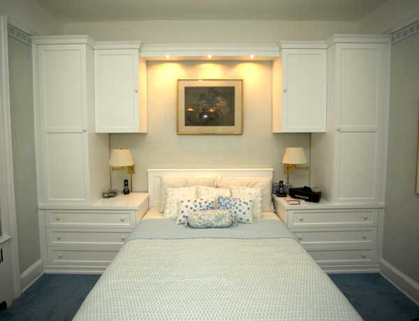 CUSTOM - White Built-In Wall Unit With Bed CUSTOM - White Built-In Wall Unit With Bed