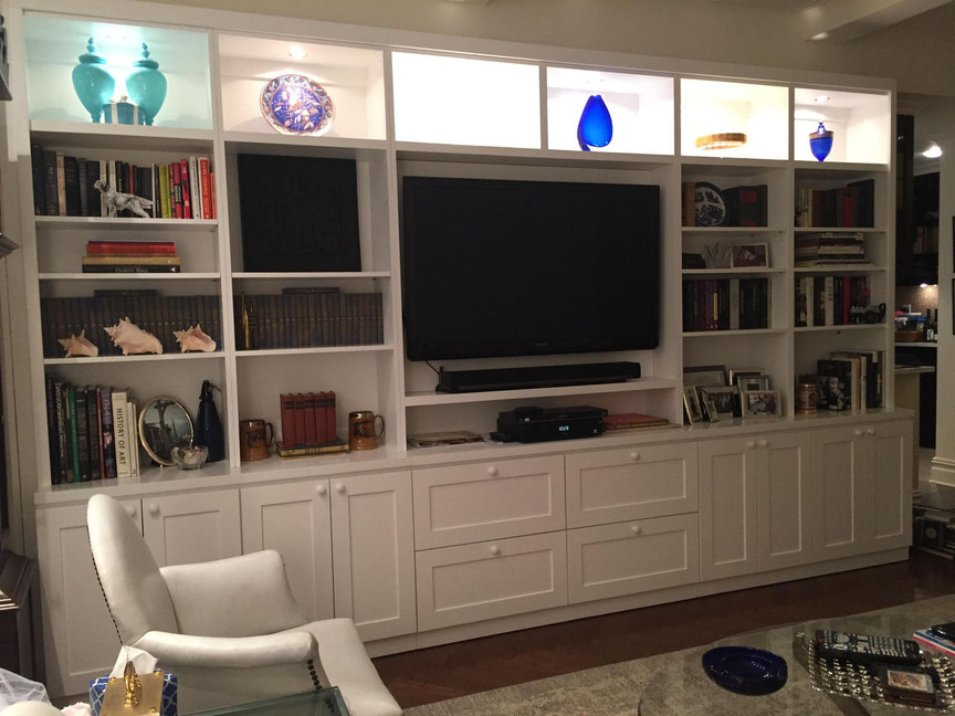 Custom - Entertainment Center in White