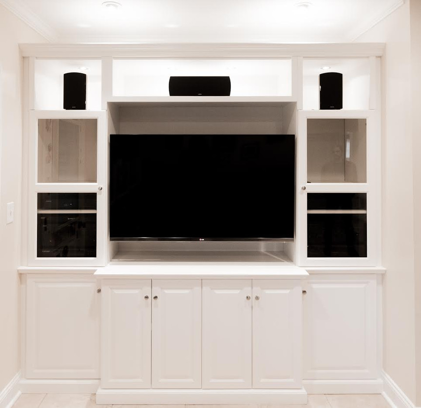 CUSTOM Modern Entertainment Center in White