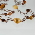 Golden Jade in Copper Necklace