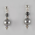 Light Grey Swarovski Crystal Earrings
