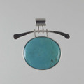 Sleeping Beauty Turquoise Sterling Silver Pendant