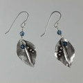 Iolite Sterling Silver Leaf Earrings