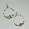 Swarovski Metallic Gold Crystal Stacked Gold Filled Hoops