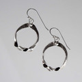 Twisted Silver Hoop Earring