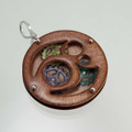 Circular Enameled Gear Pendant