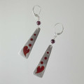 Fine Silver Heart Plique-a'-jour Earrings