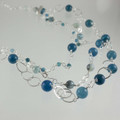 Apatite & Sterling Silver Multi-Chain Necklace