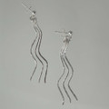 Argentium Silver Dangling ZigZag Earrings