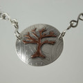 Sterling Silver, Copper Tree of Life Necklace