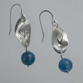 Stamped Sterling Silver & Apatite Earrings