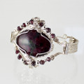Eudialyte & Garnet Wire Wrapped Cuff Bracelets