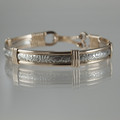 Silver Pattern Wire Cuff Bracelet #101
