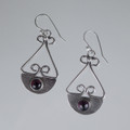 Sterling Silver Garnet Earrings