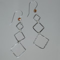 Sterling Silver Dangling Squares Earring