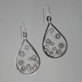 Sterling Silver Filagree Tear Drop Earrings