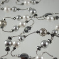 Shades of Silver Silk Swarovski Crystal Necklace