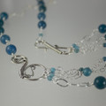 Multi-Chain Apatite & Sterling Silver Necklace