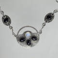 Moonstone & Black Onyx Linked Necklace