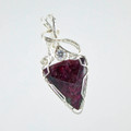 Eudialyte & White CZ Pendant