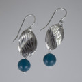 Patterned Sterling Silver & Apatite Earrings