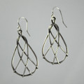  Basket Weave Sterling Silver Earrings