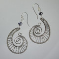 Nautilus Wire Wrapped Sterling Silver Earring